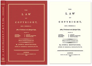Item #53555 The Law of Copyright, Being a Compendium of Acts of Parliament. Joshua Montefiore
