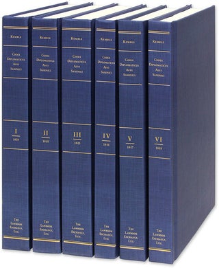 Item #53573 Codex Diplomaticus Aevi Saxonici. 6 Vols. John Mitchell Kemble