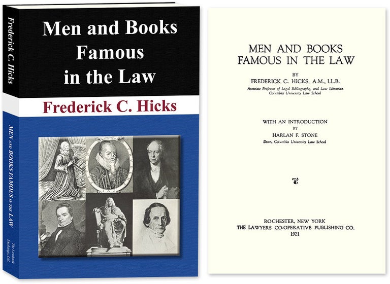 Item #53601 Men and Books Famous in the Law. (New Paperback) ed. Frederick C. Hicks.