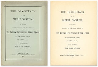 Item #53617 The Democracy of the Merit System. Carl Schurz