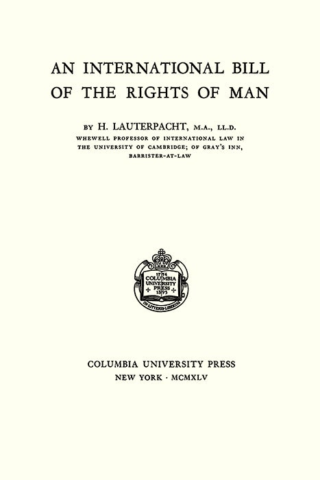 An International Bill of the Rights of Man | H. Lauterpacht
