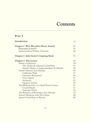 A Working Lawyer's Life: The Letter Book of John Henry Senter.