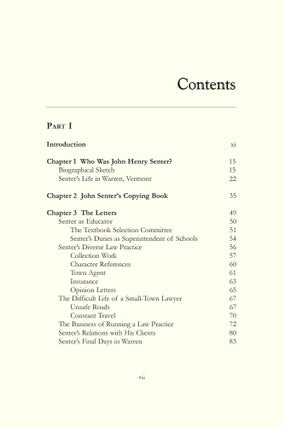 A Working Lawyer's Life: The Letter Book of John Henry Senter.