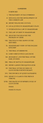 Shakespeare and His Legal Problems. Hardcover w/dustjacket