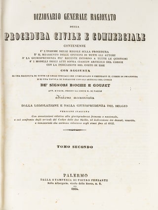 Dizionario Generale Ragionato Della Procedura Civile E Commerciale...