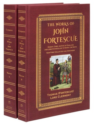 Item #54387 The Works of Sir John Fortescue. 2 Vols. Folio with 17 color illus. Sir John Fortescue