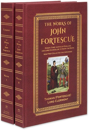 Item #54387 The Works of Sir John Fortescue. 2 Vols. Folio with 17 color illus. Sir John Fortescue