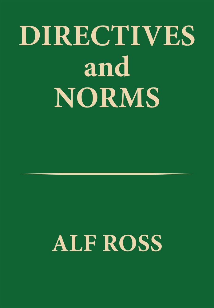 Item #54608 Directives and Norms. Alf Ross, Brian Loar.