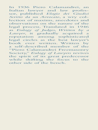 Eulogy of Lawyers.