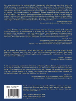 Jefferson's Louisiana: Politics and the Clash of Legal Traditions...
