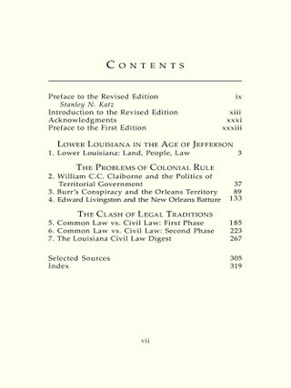 Jefferson's Louisiana: Politics and the Clash of Legal Traditions...