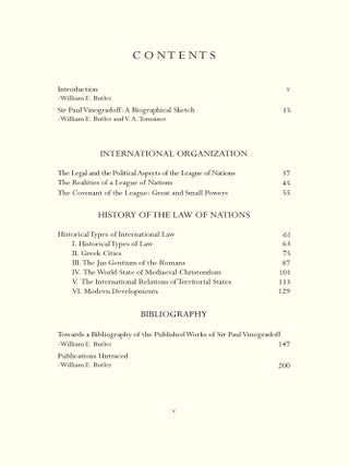 On the History of International Law and International Organization...