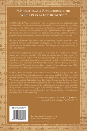 The Syllabi: Genesis of the National Reporter System