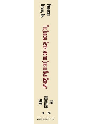 Holocaust Series Vol. 13: The Judicial System and the Jews in Nazi...