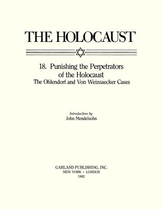 Holocaust Series Vol. 18: Punishing the Perpetrators of the Holocaust: