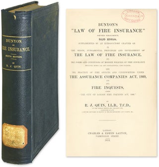 Item #56192 Bunyon's "Law of Fire Insurance" (Revised Throughout). Charles John Bunyon, Richard...