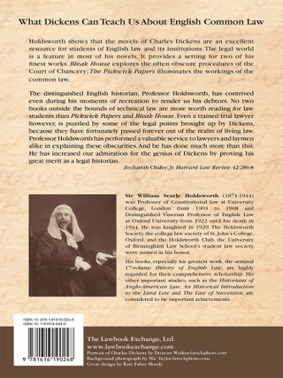 Charles Dickens as a Legal Historian.