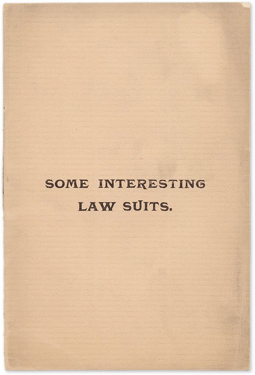 Item #56434 Some Interesting Law Suits: Recent Legal Decisions on Questions. Title Guarantee, Trust Company.