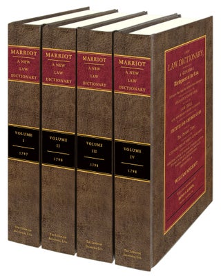 Item #56527 A New Law Dictionary; Comprehending A General Abridgment of the Law. William Marriott