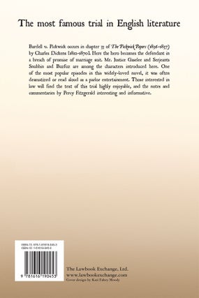 Bardell v. Pickwick: The Trial for Breach of Promise of Marriage...