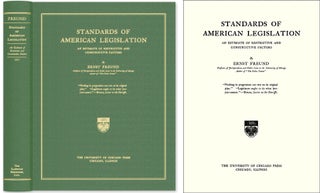 Item #56841 Standards of American Legislation: An Estimate of Restrictive. Ernst Freund