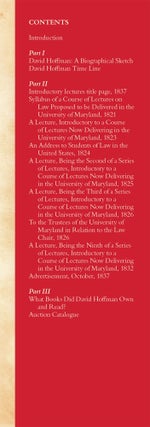 David Hoffman: Life Letters and Lectures at the University of Maryland