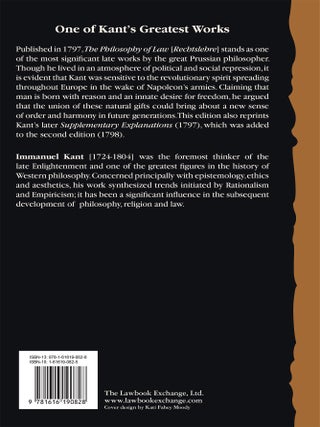 The Philosophy of Law: An Exposition of the Fundamental Principles...