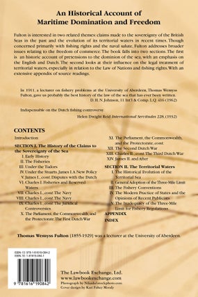 The Sovereignty of the Sea. An Historical Account of the Claims of...