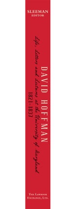 David Hoffman: Life Letters and Lectures at the University of Maryland