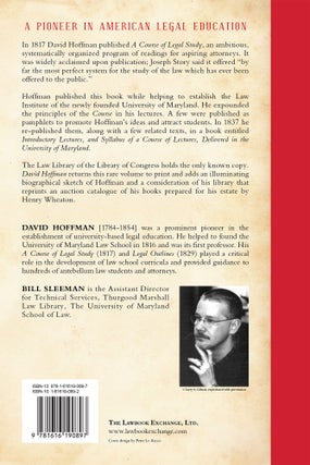 David Hoffman: Life Letters and Lectures at the University of Maryland