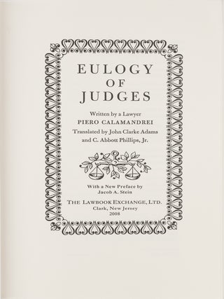 Eulogy of Judges. Paperback edition.
