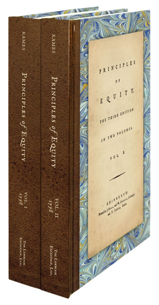 Item #57472 Principles of Equity. Third Edition. 2 Vols. Edinburgh, 1778. Henry Home Kames, Lord.