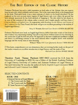 A Concise History of the Common Law. Fifth Edition.