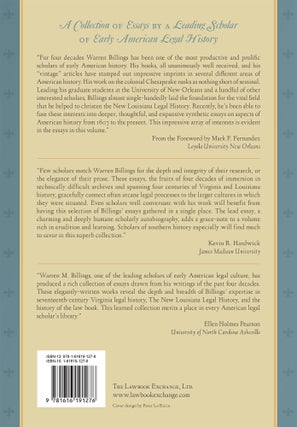 Magistrates and Pioneers: Essays in the History of American Law
