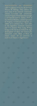 Magistrates and Pioneers: Essays in the History of American Law