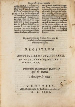 Tractatus Foecundus, et Perutilis de Praescriptionibus.