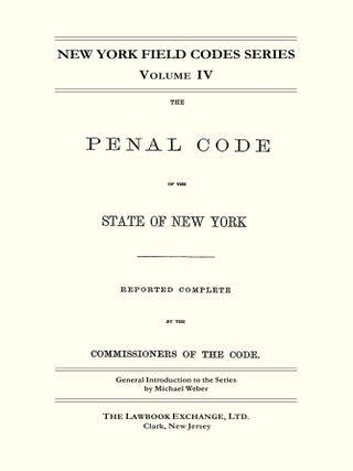 The Penal Code of the State of New York