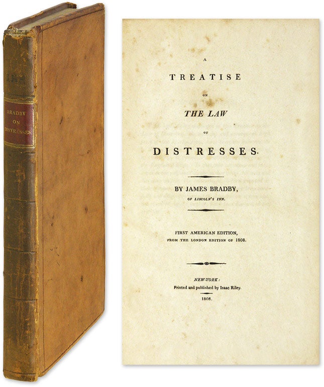 Item #58579 A Treatise on the Law of Distresses. James Bradby.