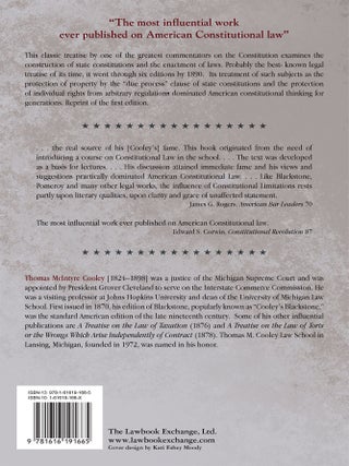 A Treatise on the Constitutional Limitations Which Rest Upon the...