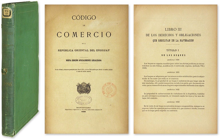 Item #58669 Codigo de Comercio de la Republica Oriental del Uruguay. Uruguay.