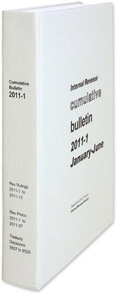 Item #58708 Internal Revenue Cumulative Bulletin. 2011-1 January-June. Internal Revenue Service
