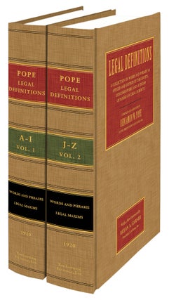 Item #58757 Legal Definitions: A Collection of Words and Phrases as Applied and. Benjamin W....