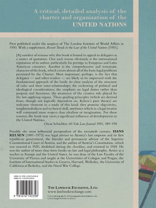The Law of the United Nations. A Critical Analysis of Its...