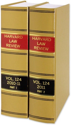 Item #58831 Harvard Law Review. Vol. 124 (2010-2011) Part 1-2, in 2 books. Harvard Law Review...