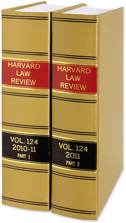 Item #58831 Harvard Law Review. Vol. 124 (2010-2011) Part 1-2, in 2 books. Harvard Law Review Association.