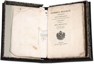 Codice Penale Universale Austriaco. Part I and II. 1815.