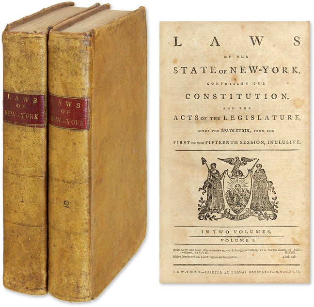 Item #59251 Laws of the State of New-York, Comprising the Constitution, And Acts. New York.