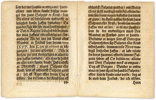 Forordning om Saltpeter oc Krud. 19 September 1628.