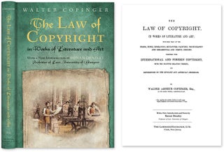 Item #59571 The Law of Copyright, In Works of Literature and Art; Including. Walter Copinger,...