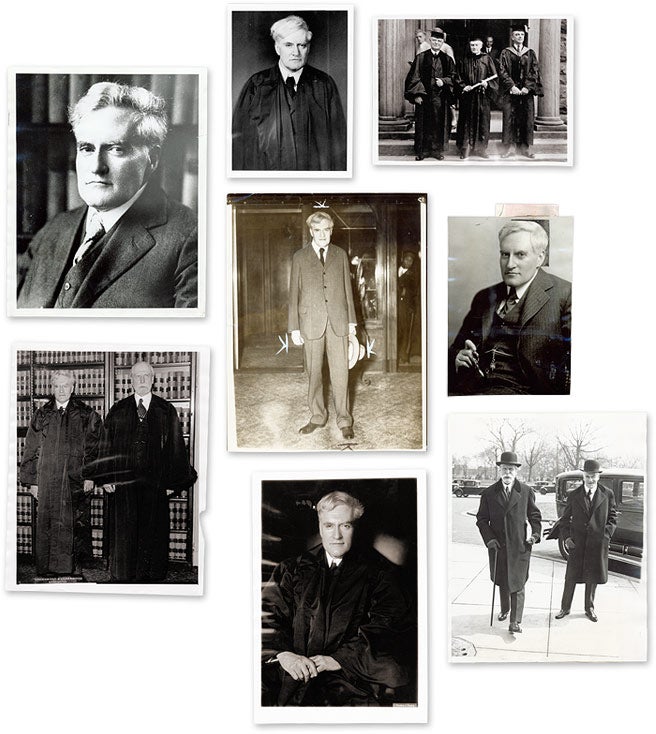 Item #59600 Nineteen (19) Black-and-White Press Photographs of Cardozo. Benjamin N. Cardozo.